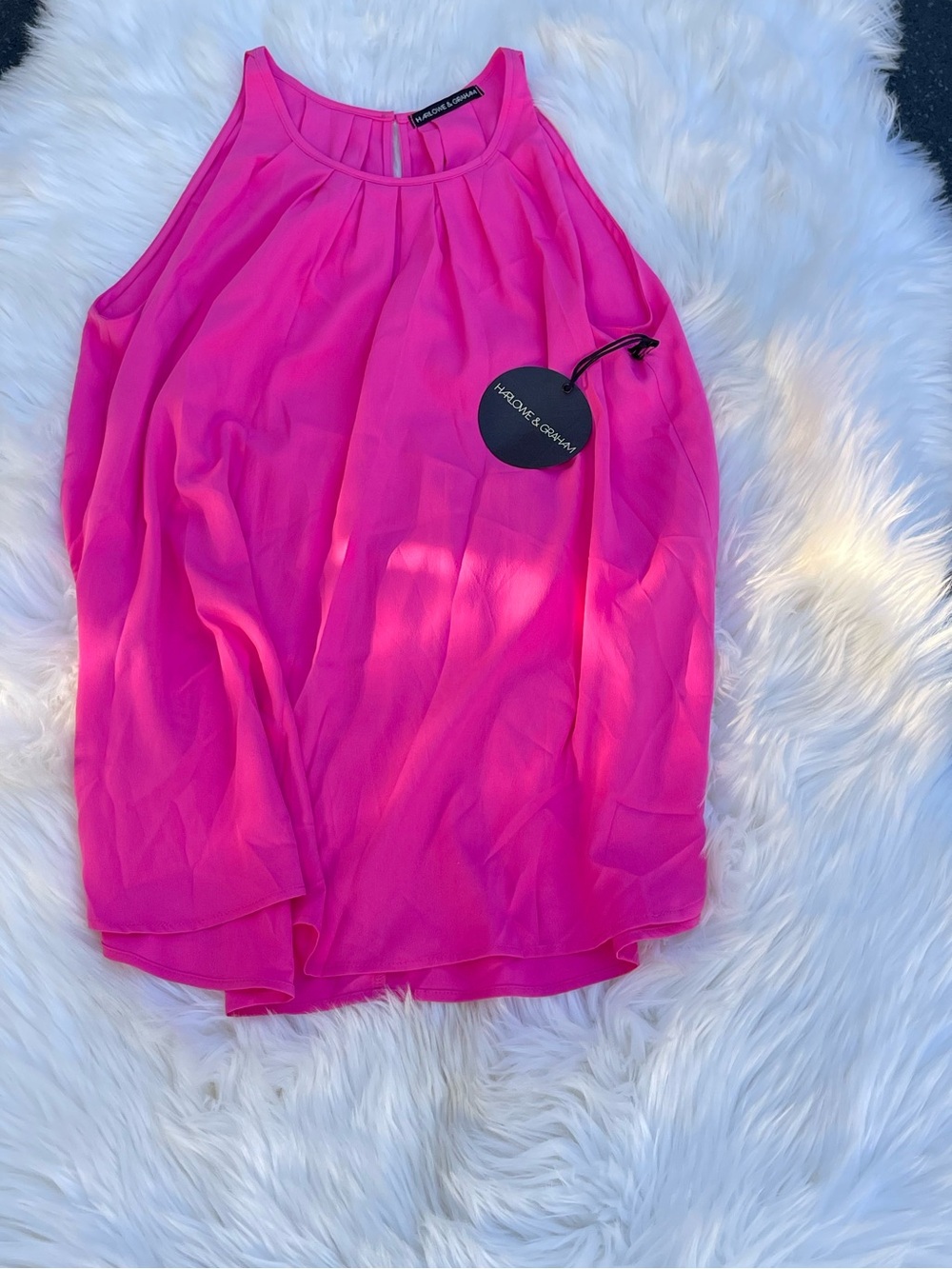 Hot Pink Sleeveless Halter Top